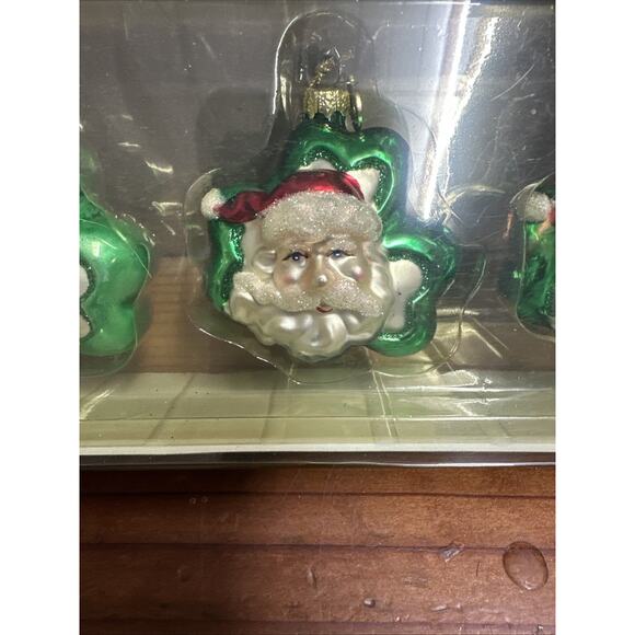 Dept 56 Santa Christmas Ornaments Set Of 4 RARE Special Edition Shamrock In Box - Picture 2 of 4